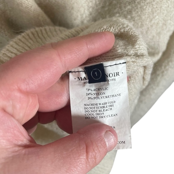 Maiden Noir Men’s Oversized Pilled V-Neck Cardigan in Tan Size 1 (S) - Picture 8 of 8